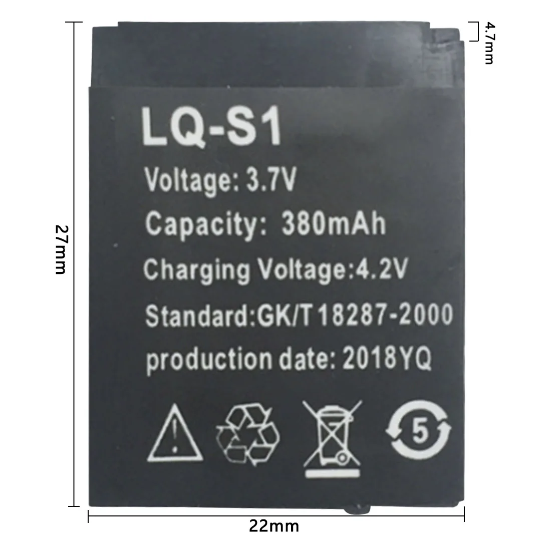 Прочный Аккумулятор для умных часов 1 шт. LQ-S1 3,7 в 380 мАч литиевая аккумуляторная батарея для умных часов QW09 DZ09 W8