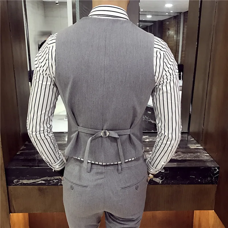 high-quality-goods-cotton-Fashion-pure-color-the-bridegroom-s-best-Man-wedding-dress-waistcoat-Men (1)
