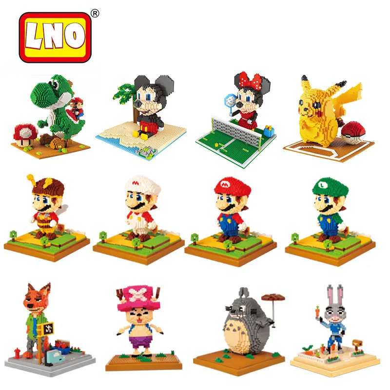 

Magic nanoblocks super mario bros diamond blocks yoshi micro block DIY building bricks toys cartoon action figures gift for kid.