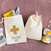 Заказной хлопковый классный девичник набор от похмелья подарок на свадьбу сумки прием гостей в доме невесты-"набор от похмелья"