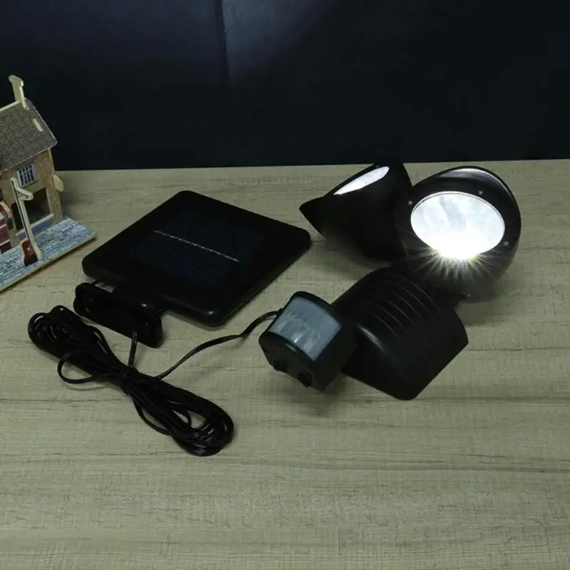 Outdoor Waterproof Energy Saving Double Solar Lamp for Street Yard Home Garden 22 LED Solar Power PIR Motion Sensor Wall Light