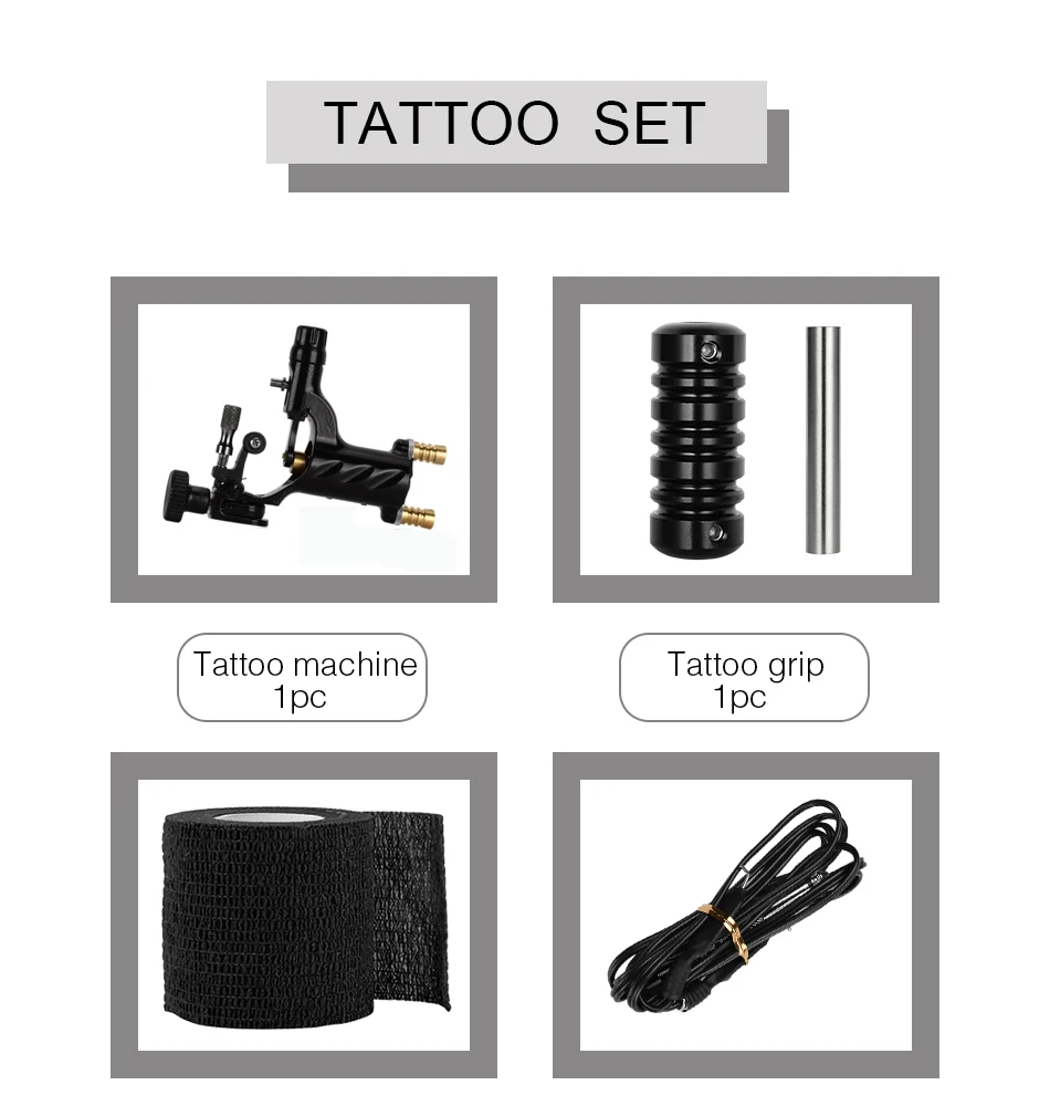 Татуировки kit Ротари комплект тату-машинки Maquinas де Tatuar Rotativa Profesional не полный комплект шнур для тату Иглы захвата