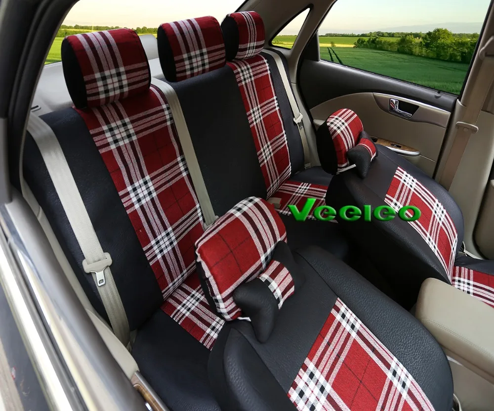 Veeleo + 6 Цветов Универсальный Автомобилей Чехлы Для Geely Emgrand x7 gc6 ec7 mk ck 3D Лен Материал