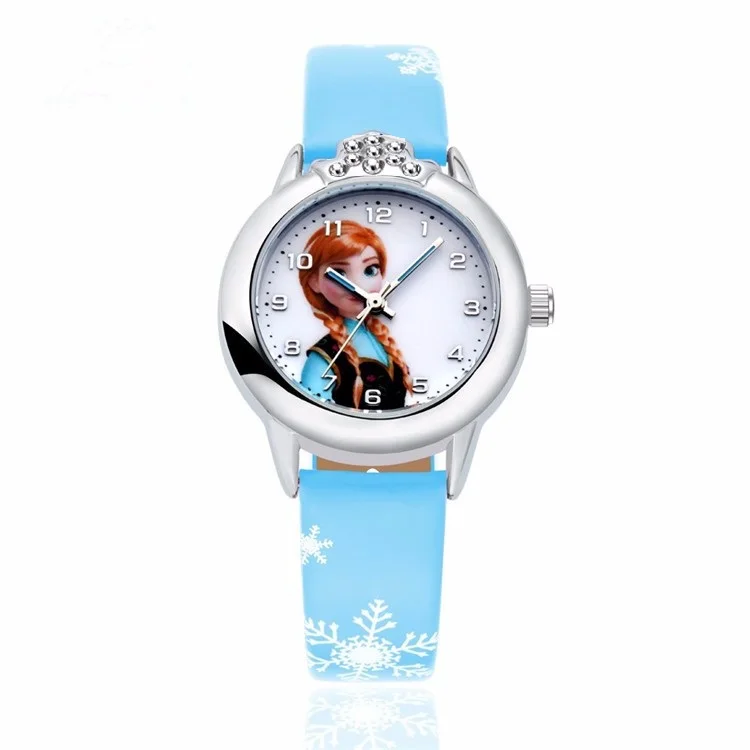 fashion kids children girls boys 3D cartoon snow Queen Princess Watch students sister birthday gift party quartz wrist watches