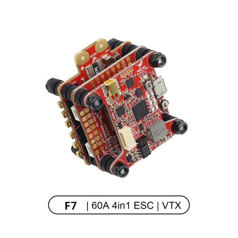 

HGLRC FD F7 Dual 60A 3-6S BL32 4in1 VTX 400MW STACK Flight Control&DinoShot 60A Blheli_32 3-6S 4IN1 ESC for RC Drone Quadcopter