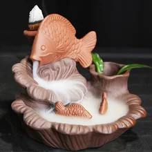 Креативная фиолетовая гофрированная горелка палочки держатель конус рыба приносящая удачу Лебедь гостиная чай комната запах инструмент для удаления курильница для благовоний