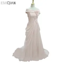 Реальные фотографии красный ковер для Оскара классические с открытыми плечами спереди разрез розовый шифон Вечерние платья знаменитостей