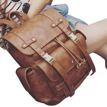 Dernières Femmes Vintage Sac À Dos En Cuir De Mode Féminine Casual Sacs D’école Pour Les Adolescentes Femelle Preppy Voyage mochila XA864B
