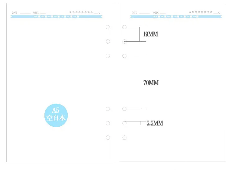 40 листов бежевый a5 a6 бумага наполнитель для записная книжка с кольцевым механизмом, проверьте/плед/в горошек/пустой/линованная бумага 6