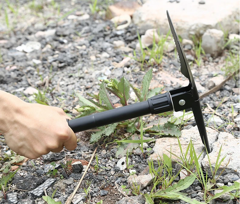 Multifunction Outdoor accessories Foldable steel tools Portable saw spade forklift shovel for camping hiking with compass (9)