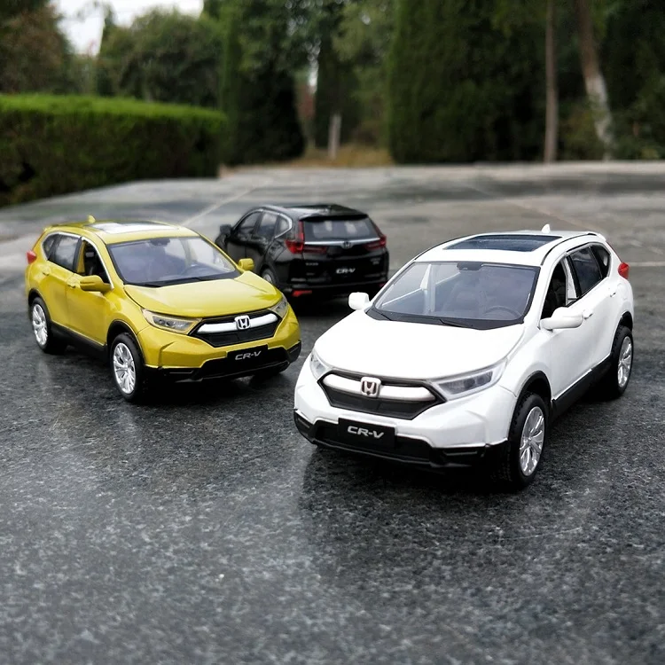 High simulation 1:32 scale pull back Honda CRV alloy car,6 open door music flash car model toys,metal diecast, free shipping