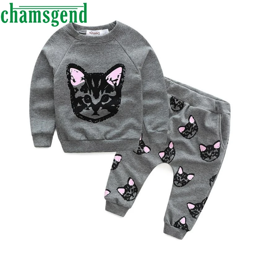 

Xmas baby's set baby clothes winter clothes for girl autumn/winter suit Girl's cat harlan pants suit dropshipping gift ov23 p30