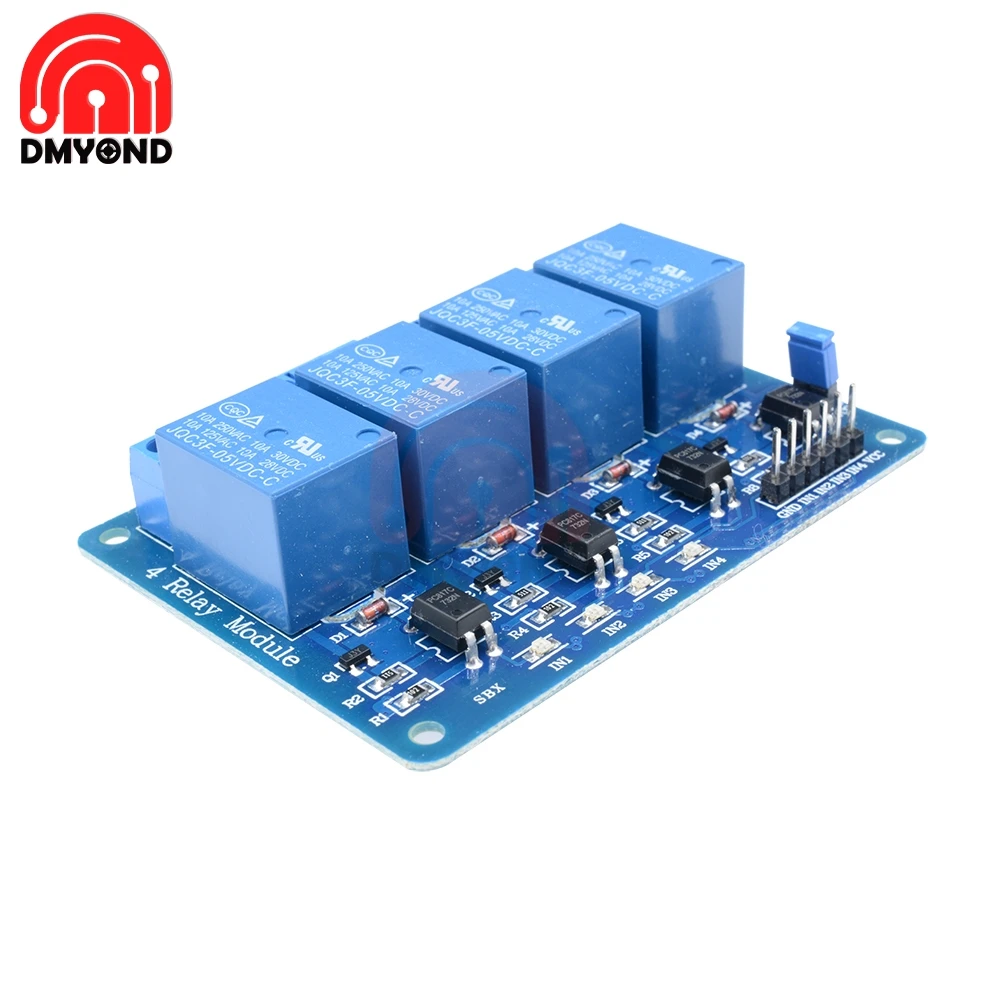 4 канальный Релейный модуль постоянного тока 5 В плата управления реле для Arduino с