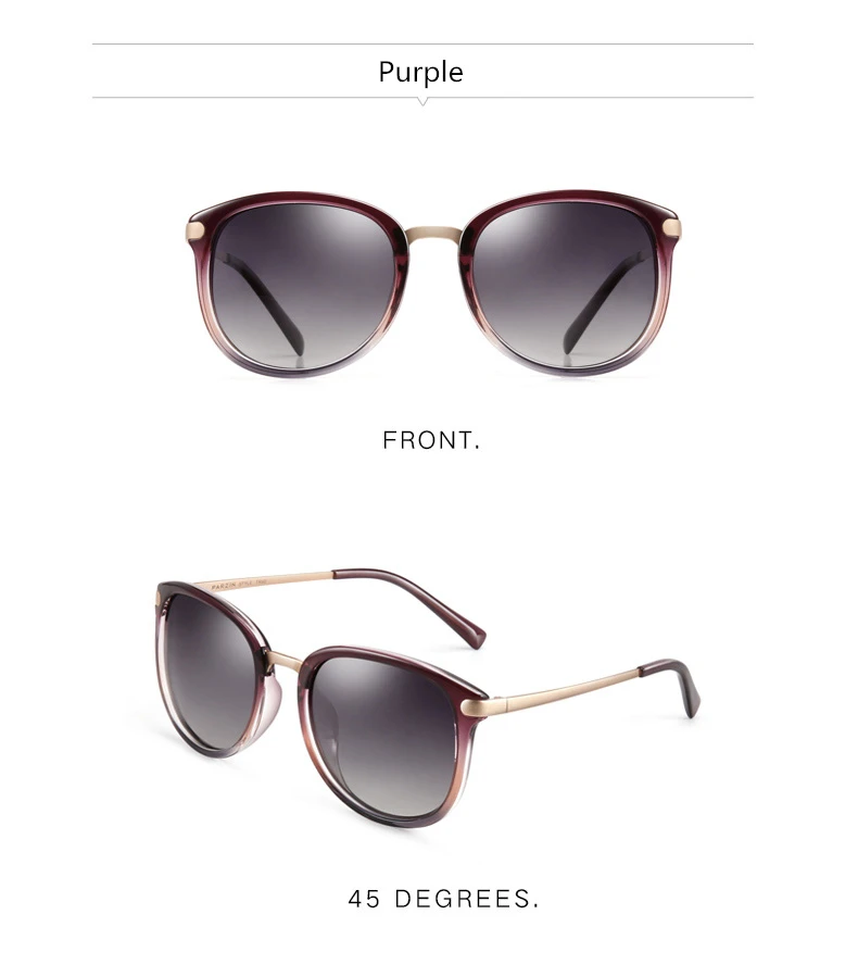 PARZIN роскошные солнцезащитные очки Для женщин бренд с поляризационным покрытием солнцезащитные очки для вождения Anti UV Леди Ретро-оттенки