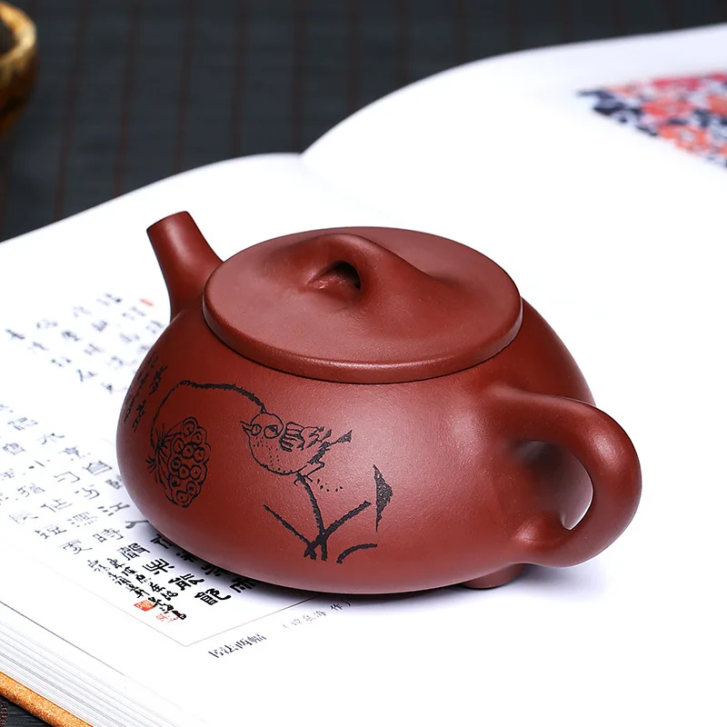 Аутентичные 188 шаровые отверстия Фиолетовый Глиняный Чайник Лотос каменная кастрюля исинский чайник Цзы-Ша для Заваренный Чай infuser da hong pao подарок