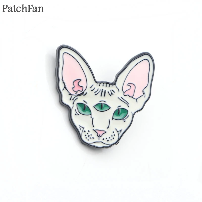 Patchfan Сфинкс кот животное цинк галстук мультфильм забавные булавки броши для рюкзака, одежды для мужчин и женщин шляпа Декоративные значки медаль A1365