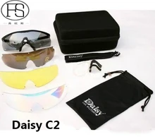 Daisy C2 Polycarbonate Lens Goggles Eye Protection Glasses Cycling Riding Use Protective Eyewear With 4 Pairs