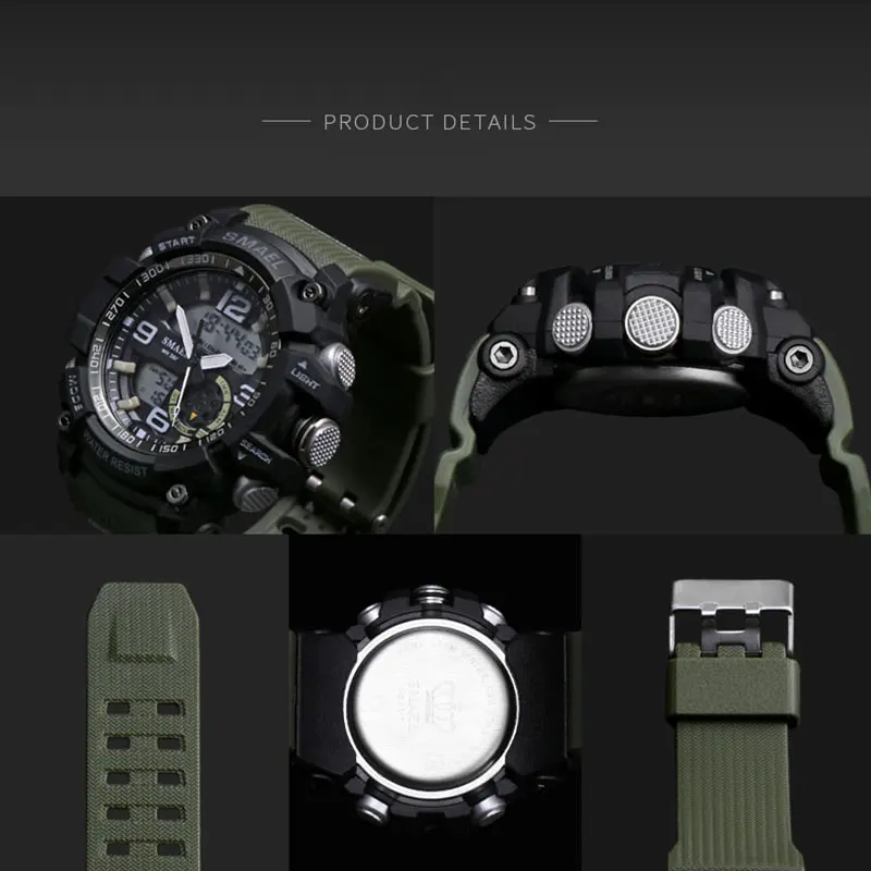 Cena SMAEL mężczyźni Sport cyfrowy zegarek moda wodoodporny zegar niebieski 1617 luksusowa marka LED Relogio Masculino Montre Homme zegarki