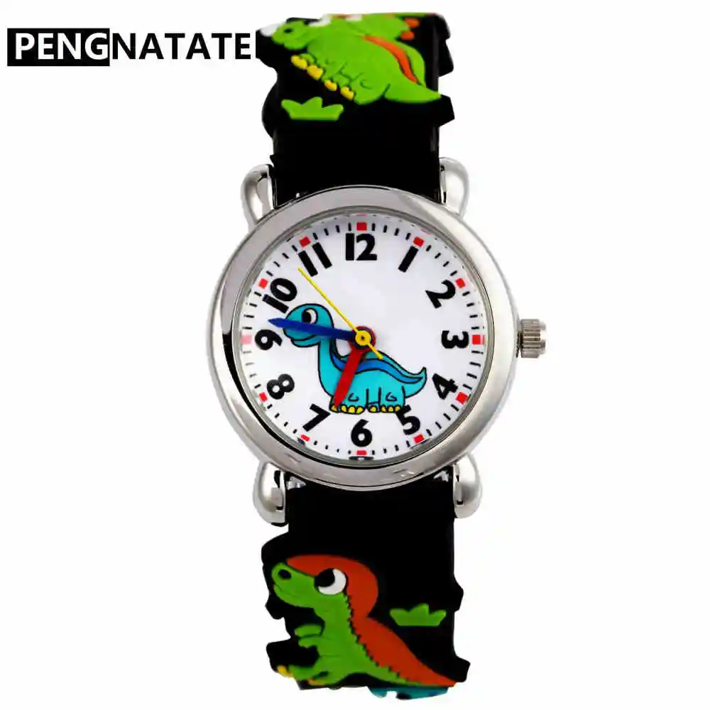 PENGNATATE Children Watches Waterproof Strap 3D Cartoon Dinosaur