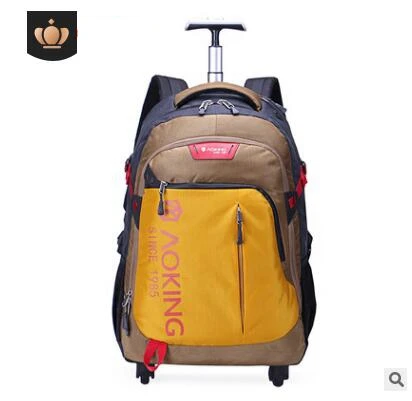 Мужская Дорожная сумка на колесиках, сумка на колесиках, рюкзак на колесиках для деловых поездок, сумка на колесиках, чемодан - Цвет: Yellow  22Inch