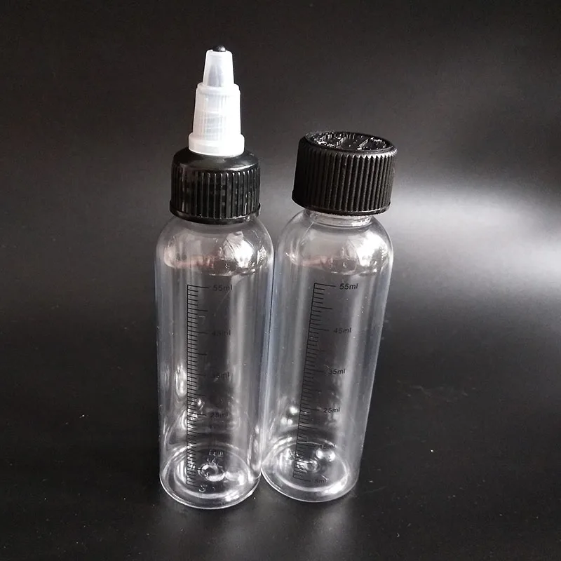 Пластиковая 60 мл бутылка для многоразового использования ПЭТ прозрачная е жидкая бутылка с выпускными весы бутылка для воды с вывинчивающийся колпачок