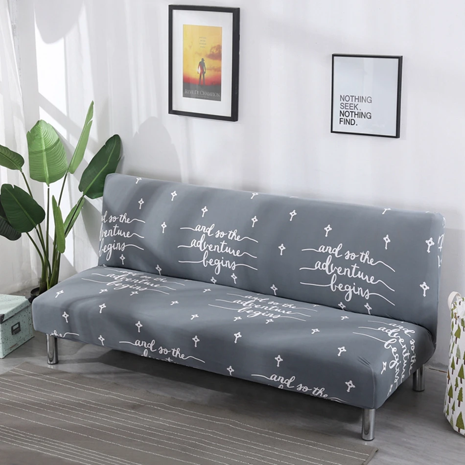 Modern Grey All inclusive Sofa Bed Covers For Living Room Elastic No