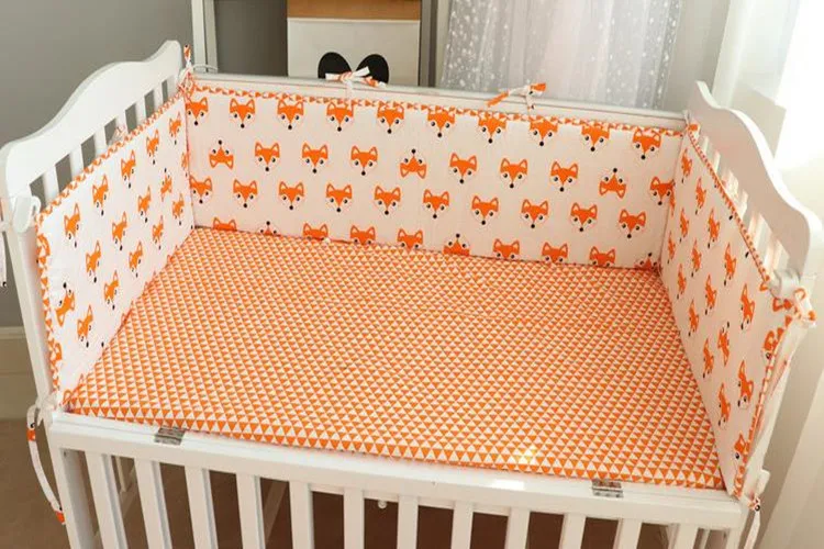 200 см детская кровать бамперы цельный из 100% хлопка с принтом кроватки вокруг бампера младенческой кроватки новорожденных украшения