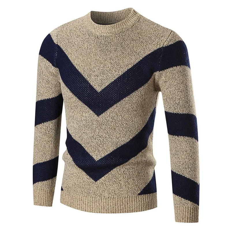 Повседневный мужской весенне-осенний тонкий свитер модный мужской вязаный свитер с высоким воротом мягкие теплые пуловеры для мальчиков OCTT12 - Цвет: Хаки
