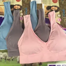 3 шт./лот женский бесшовный бюстгальтер со съемными подушечками плюс размер 3XL нижнее белье беспроводной формирователь тела пуш-ап