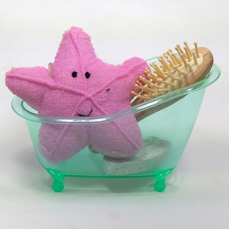 High quality 4 Items set Mini Pet Bathtub Wood Massage Comb Pumice stone font b Bath