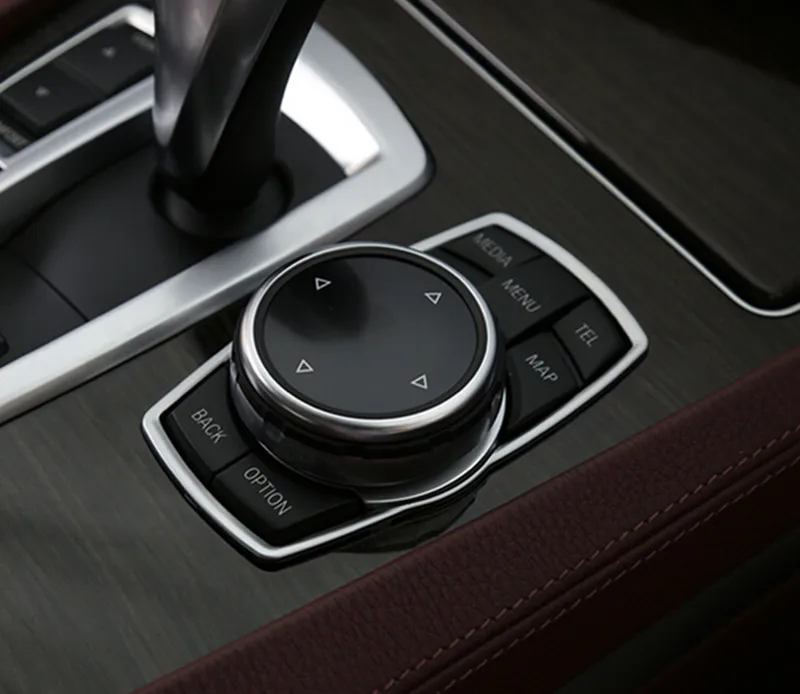 Консоль подлокотник Мультимедийные кнопки рамка Крышка Накладка для BMW X1e84 X5 e70 f15 X6 e71 f10 нержавеющая сталь Аксессуары для салона автомобиля