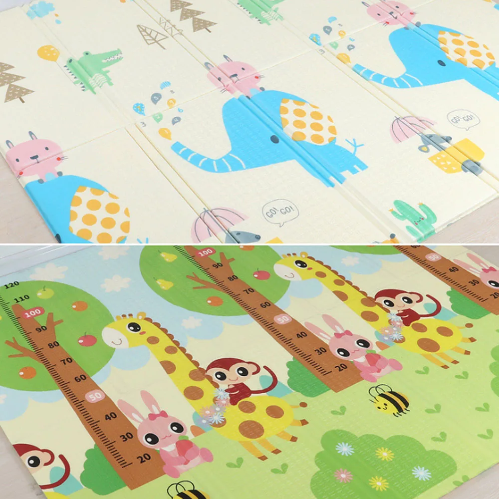  200*180cm Cartoon Baby Play Mat Foldable Xpe Puzzle Children's Mat Baby Climbing Pad Kids Rug Speel