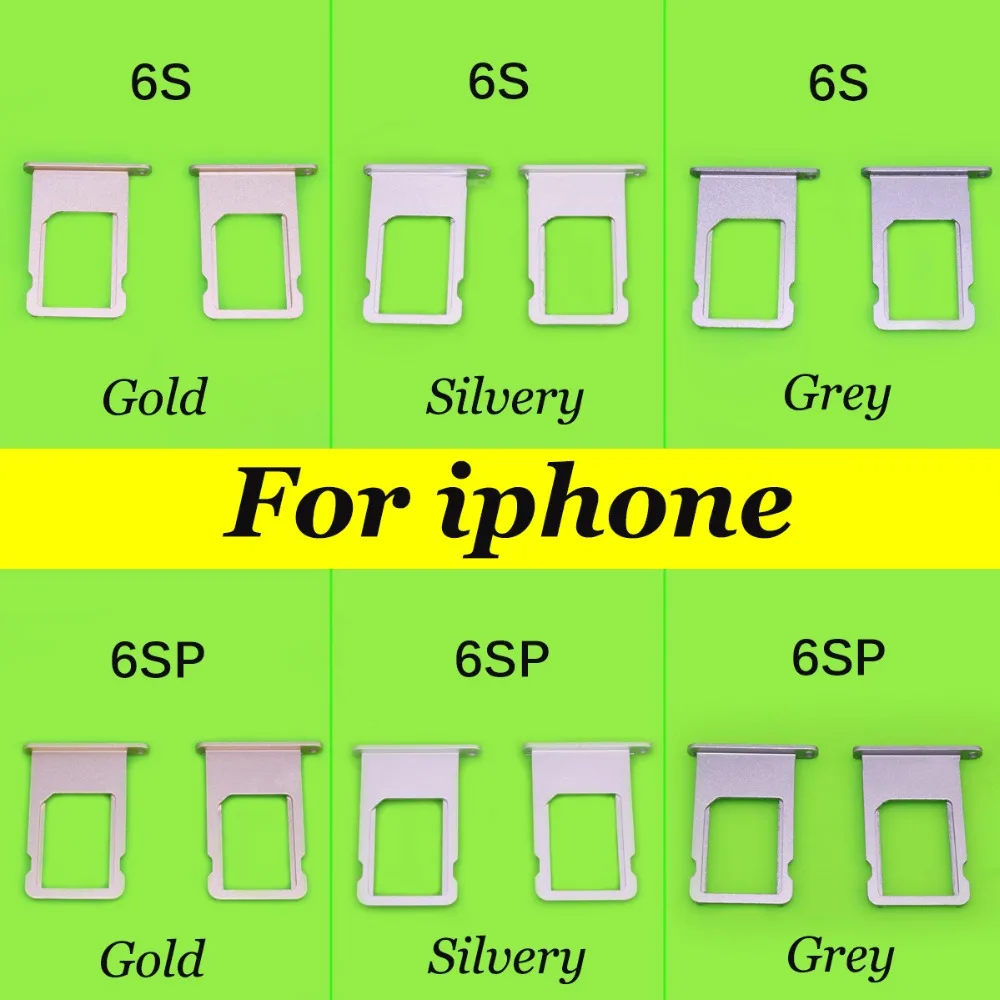 Сим-карты держатель лотка Слот Сменный Адаптер для iPhone 6 S 4,7 дюймов для iPhone6S плюс ремонт Запчасти розовое золото, серый, серебристый
