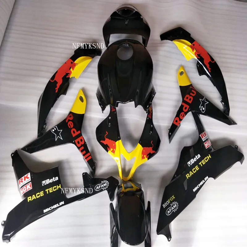 Мотоцикл черный желтый обтекатель комплект боди для Honda CBR600RR F5 2007 2008 CBR 600 RR 07 08