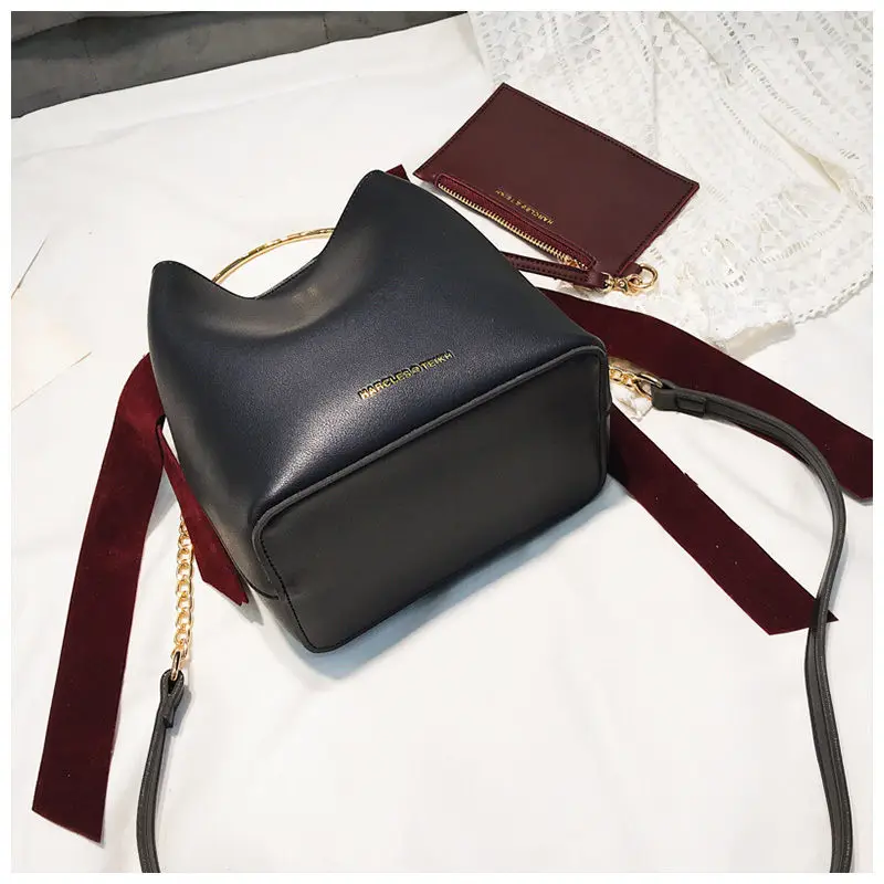 YASICAIDI Women Handbag Fashion Women Bucket Crossbody Female Bags Chain Mental Handle Ladies bag Casual Tote Bag For Women 2018