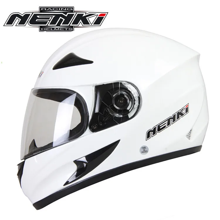 NENKI Полный мотоциклетный шлем Capacete da Motocicleta мотошлем Casque Kask 816z гоночная езда Мужской Женский шлем с шарфом - Цвет: 15