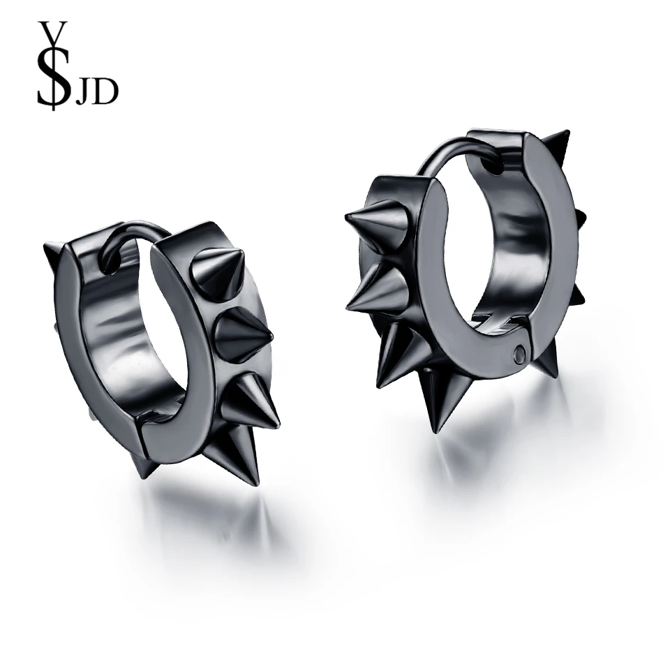 

HOT 3 Colors Earrings for Women and Men High Quality Stainless Steel Punk Style Hoop Earring Fashion Jewelry 2019