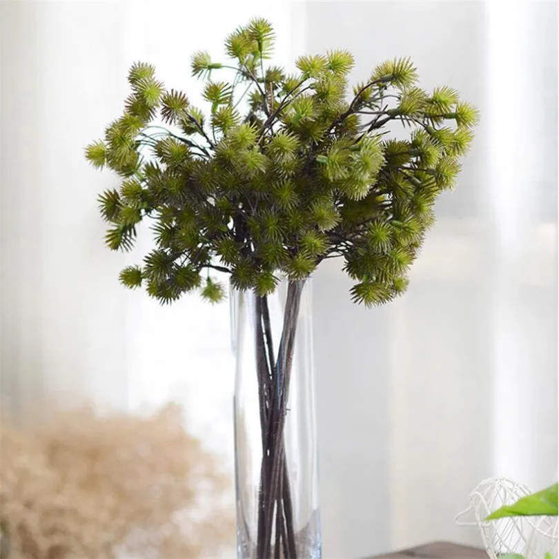 10pcs artificial mini pinus montana miller fake mini tree branch stem