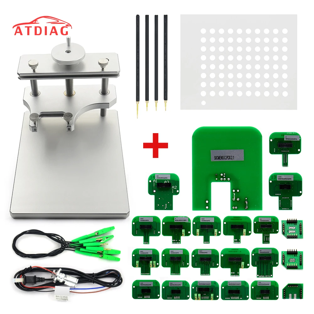 Newest ECU Board Bracket LED BDM Frame With 4 Probe Pen ECU Modified For KESS V2 KTAG FGTECH Auto ECU Chip Tuning Tool Free Ship-in Car Diagnostic Cables 