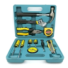 

Tool Set General Household Hand Tool Kit with Plastic Toolbox Storage Case Hammer Plier Screwdriver Knife
