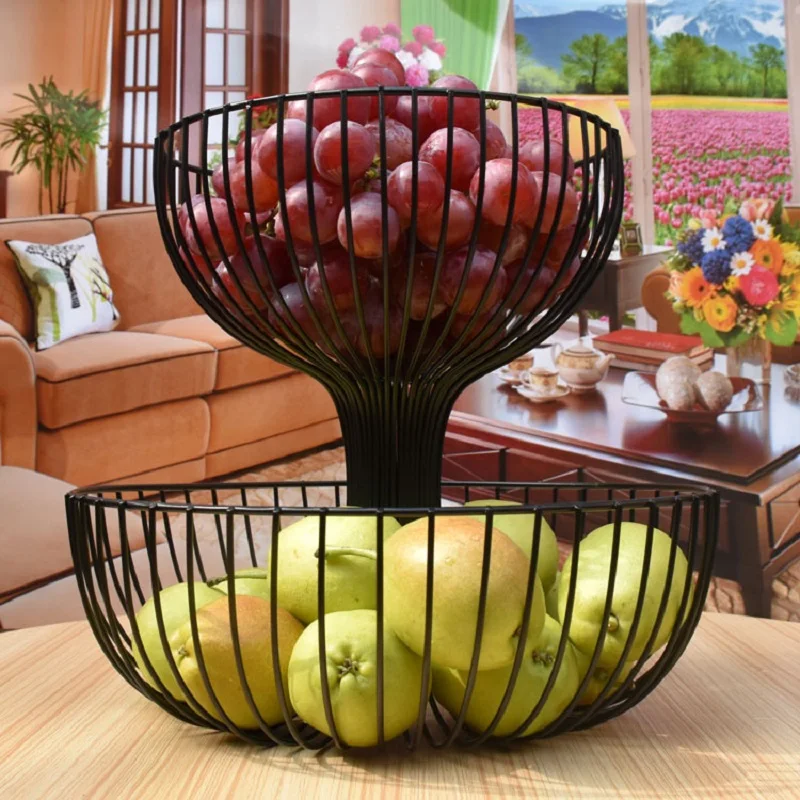 Buy Two Story Fruit Basket Storage Fruit pots Kitchen