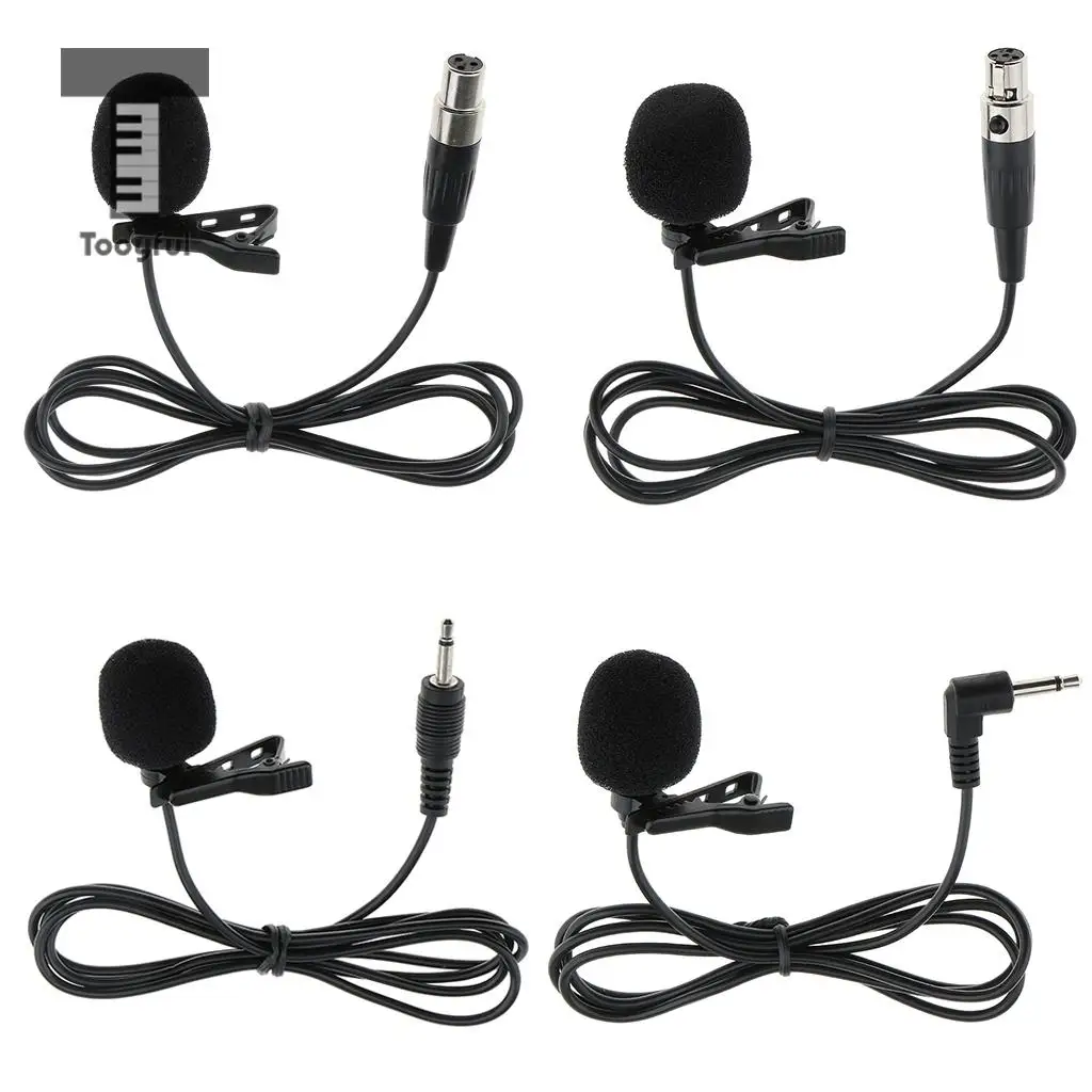 3.5mm Straight / Right Angle XLR 3Pin XLR 4Pin Hands Free Clip on Mini Lavalier Lapel Vacuum Tube Microphone Megaphones