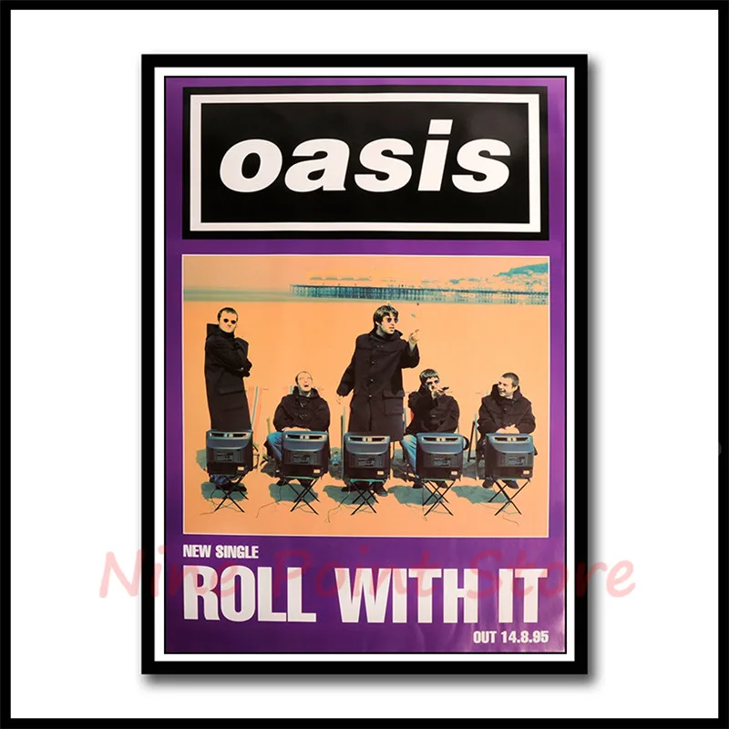 Oasis rock music бумажные постеры для бара кафе гостиной столовой декоративные картины без рамы