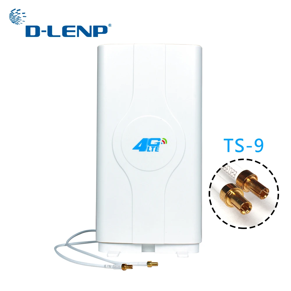 Dlenp 4G LTE антенна MIMO 700-2600 мГц с 2-TS9/CRC9/SMA разъем панель усилителя антенну с 2-метровый кабель 88dBi