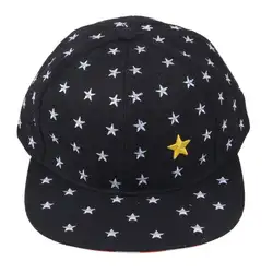 Весна-лето для детей Детская шляпа джинсовые хип-хоп шляпа детская шапочка шапка для шляпа Открытый модный принт в виде звезд
