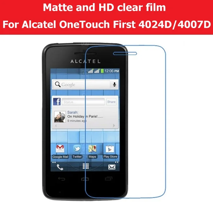 Антибликовая матовая пленка для Alcatel OneTouch Pixi First 4024D 4 0 &quotHD прозрачный глянцевый