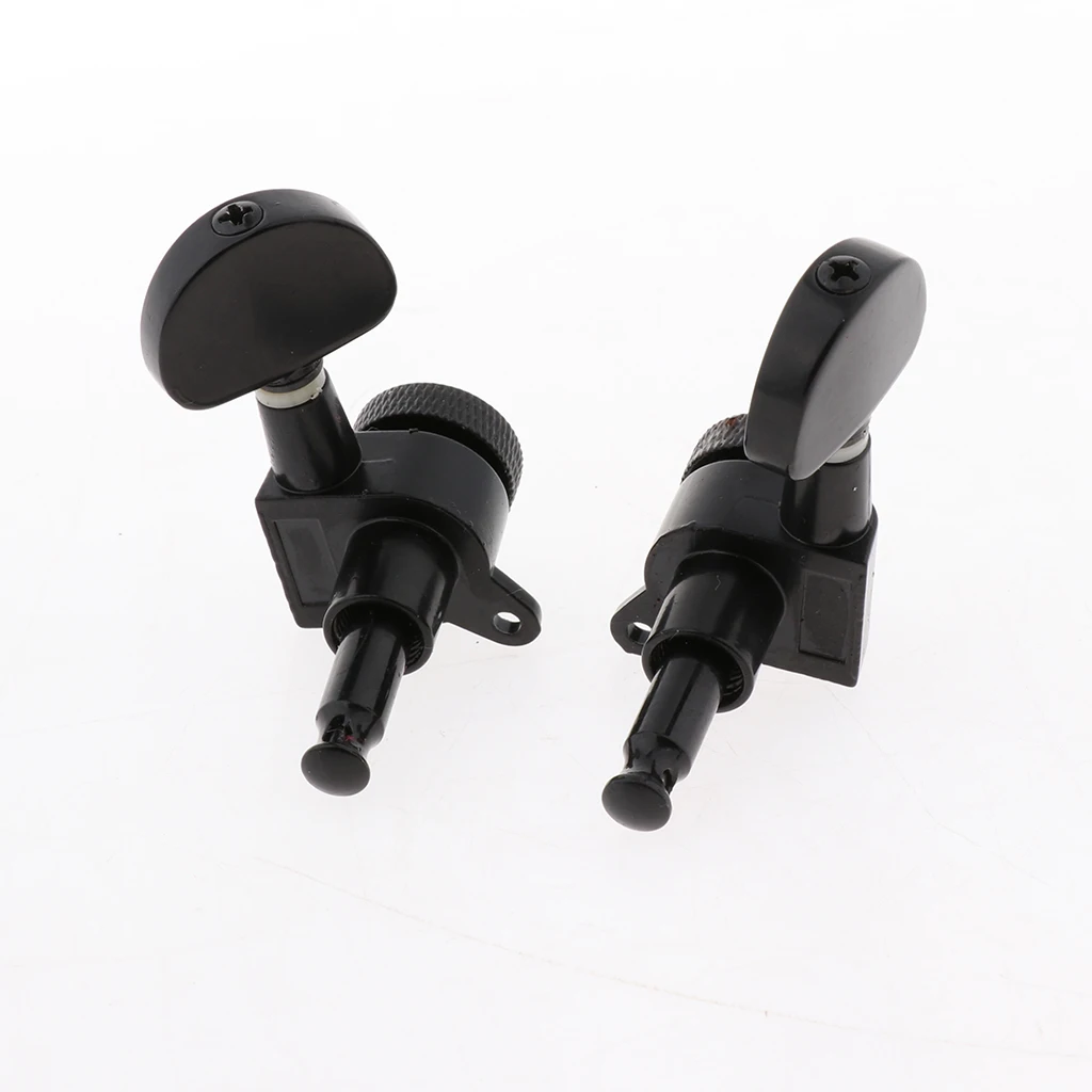 3R3L Locked String Tuning Pegs Keys Tuners Machine Heads for Steel String/Electric Guitars Acces-Black