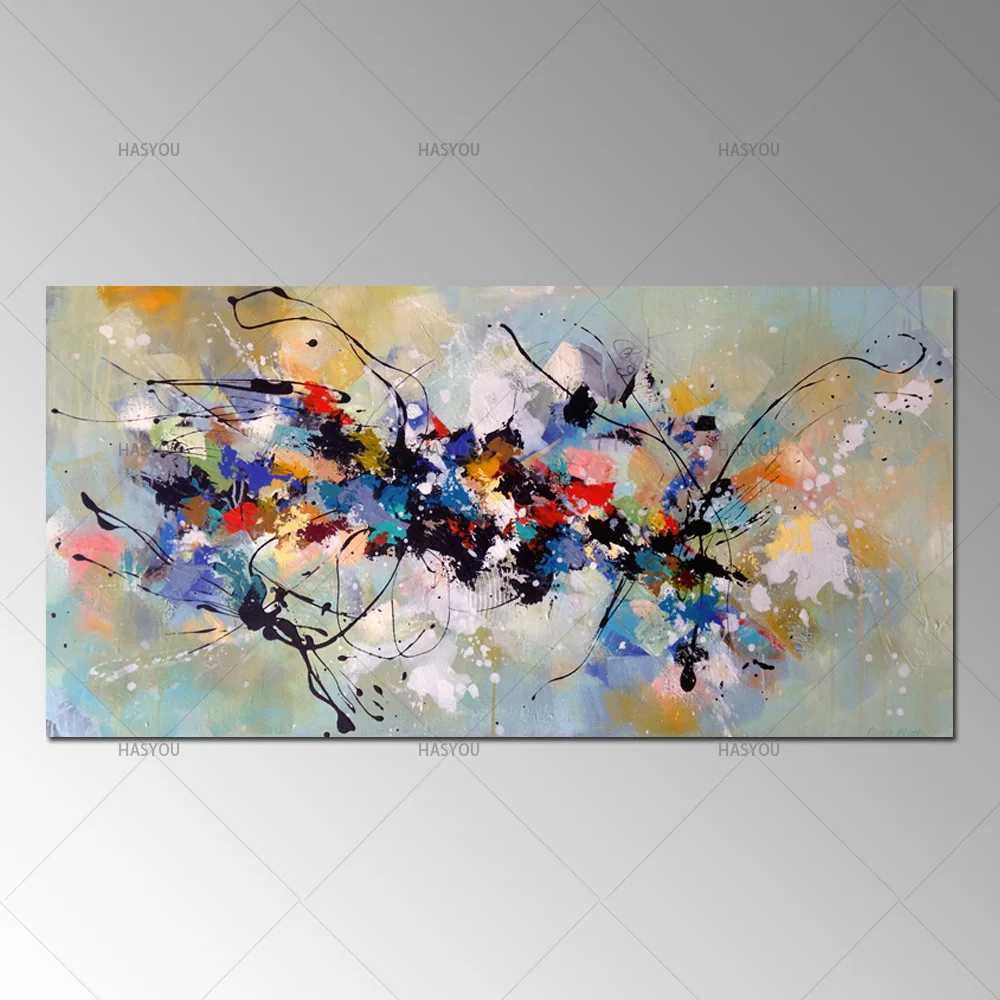 Preise Beste Neue Bild Malerei Abstrakte Ölgemälde auf Leinwand 100% Handgemachte Bunte Leinwand Kunst Moderne Kunst für Home Wand Decor