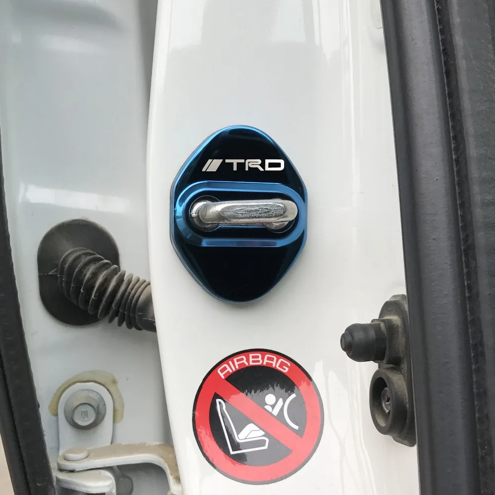 

Car Door Lock Covers Emblems Car Styling For toyota corolla rav4 auris prius Auto Accessories Car-Styling 4pcs/lot