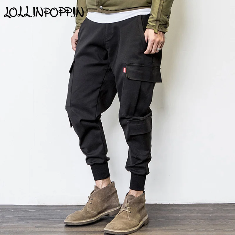 cargo black joggers